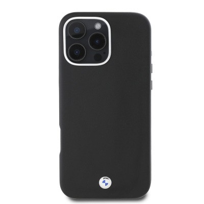Apple iPhone 16 Pro Case BMW Original Licensed Magsafe Charging Featured Metal Logo Full Cover Leather Cover  - 13