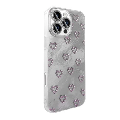 Apple iPhone 16 Pro Case Camera Protection Figured Zore Ponti Silicone Cover - 10