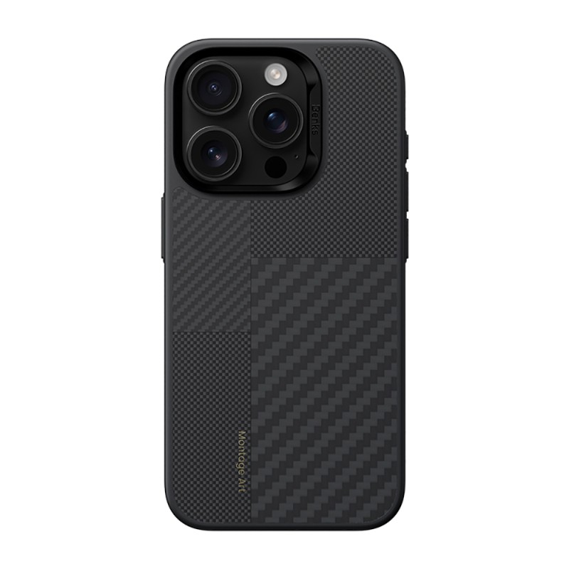 Apple iPhone 16 Pro Case Carbon Fiber M-safe Charging Feature Camera Control Button Benks Hybrid ArmorPro Montage Kevlar Cover - 1