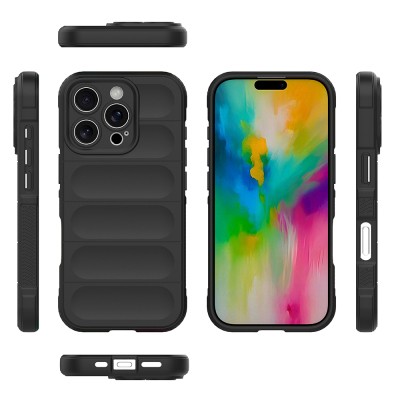 Apple iPhone 16 Pro Case Flexible TPU Hollow Back Surface Design Zore Ethnic Silicone Cover - 7