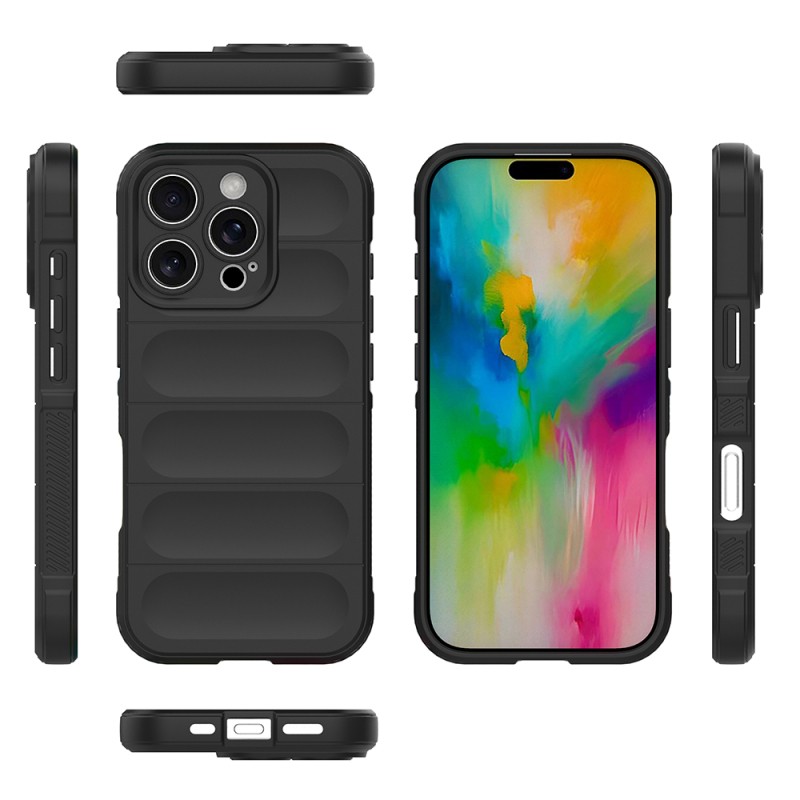 Apple iPhone 16 Pro Case Flexible TPU Hollow Back Surface Design Zore Ethnic Silicone Cover - 7