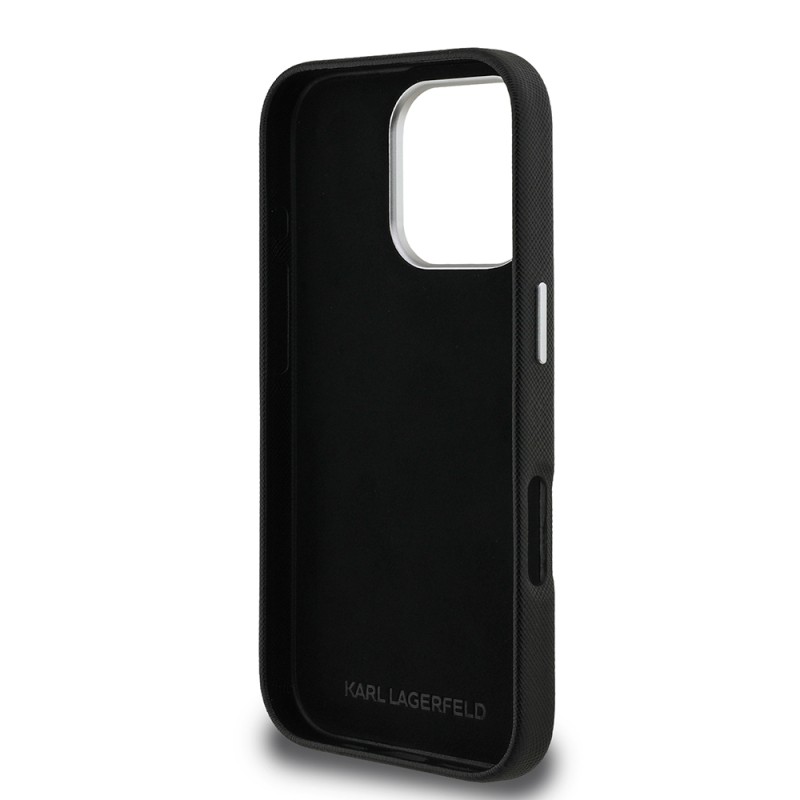 Apple iPhone 16 Pro Case Karl Lagerfeld Original Licensed K&C Heads Pin Cover - 16