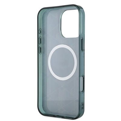 Apple iPhone 16 Pro Case Lacoste Original Licensed Magsafe Charging Feature Silver Crocodile Logo Monogram Cover - 25