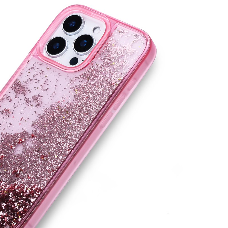Apple iPhone 16 Pro Case Liquid Silvery Transparent Back Surface Zore Keto Silicone Cover - 6