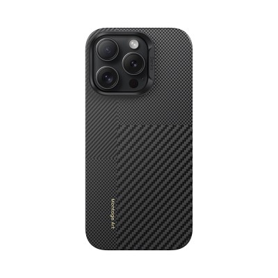 Apple iPhone 16 Pro Case M-safe Charging Carbon Fiber Metal Camera Frame Benks Montage ArmorAir Kevlar Cover - 1