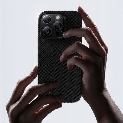 Apple iPhone 16 Pro Case M-safe Charging Carbon Fiber Metal Camera Frame Benks Montage ArmorAir Kevlar Cover - 9