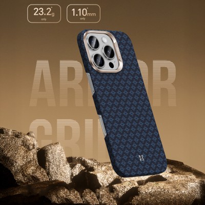 Apple iPhone 16 Pro Case M-Safe Charging Feature Benks ArmorAir ArmorGrid Series Kevlar Cover - 10