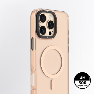 Apple iPhone 16 Pro Case M-safe Charging Feature Glass Back Surface TPU Youngkit Gemstone Clear Series Cover - 4
