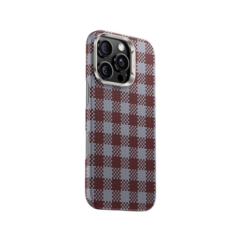 Apple iPhone 16 Pro Case M-safe Charging Feature Plaid Design Benks ArmorVichy Kevlar Cover - 6
