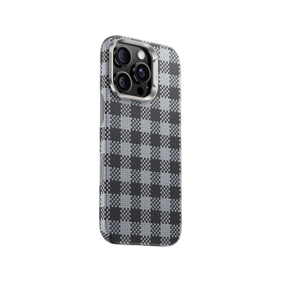 Apple iPhone 16 Pro Case M-safe Charging Feature Plaid Design Benks ArmorVichy Kevlar Cover - 7