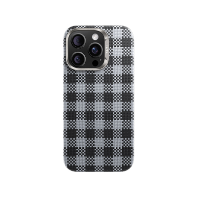 Apple iPhone 16 Pro Case M-safe Charging Feature Plaid Design Benks ArmorVichy Kevlar Cover - Benks