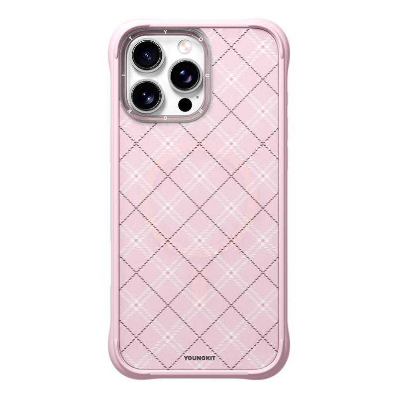Apple iPhone 16 Pro Case M-safe Charging Feature Youngkit Argyle Series Cover - 4