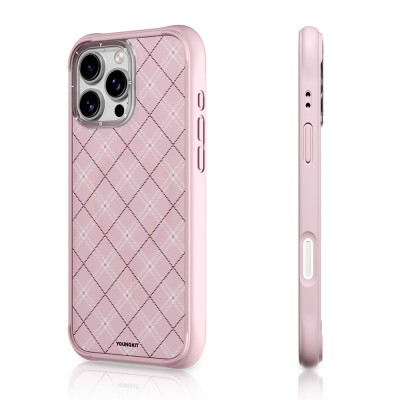 Apple iPhone 16 Pro Case M-safe Charging Feature Youngkit Argyle Series Cover - 5