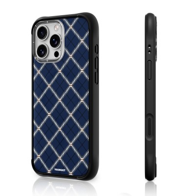 Apple iPhone 16 Pro Case M-safe Charging Feature Youngkit Argyle Series Cover - 7