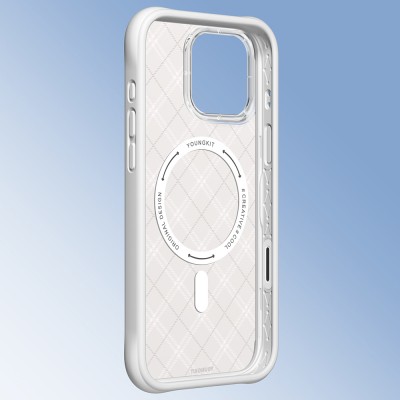 Apple iPhone 16 Pro Case M-safe Charging Feature Youngkit Argyle Series Cover - 9