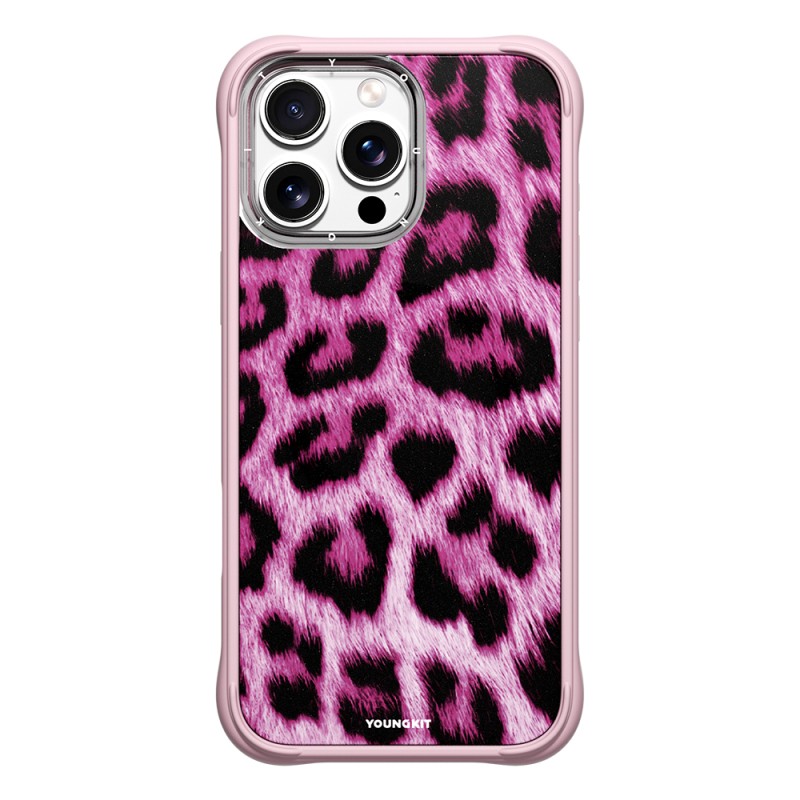 Apple iPhone 16 Pro Case M-safe Charging Feature Youngkit Leopard Series Cover - 5