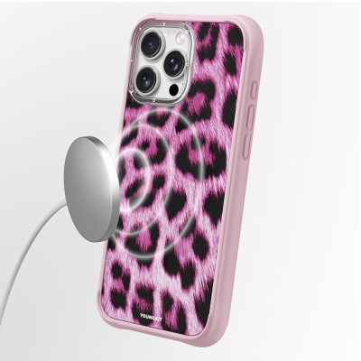 Apple iPhone 16 Pro Case M-safe Charging Feature Youngkit Leopard Series Cover - 6
