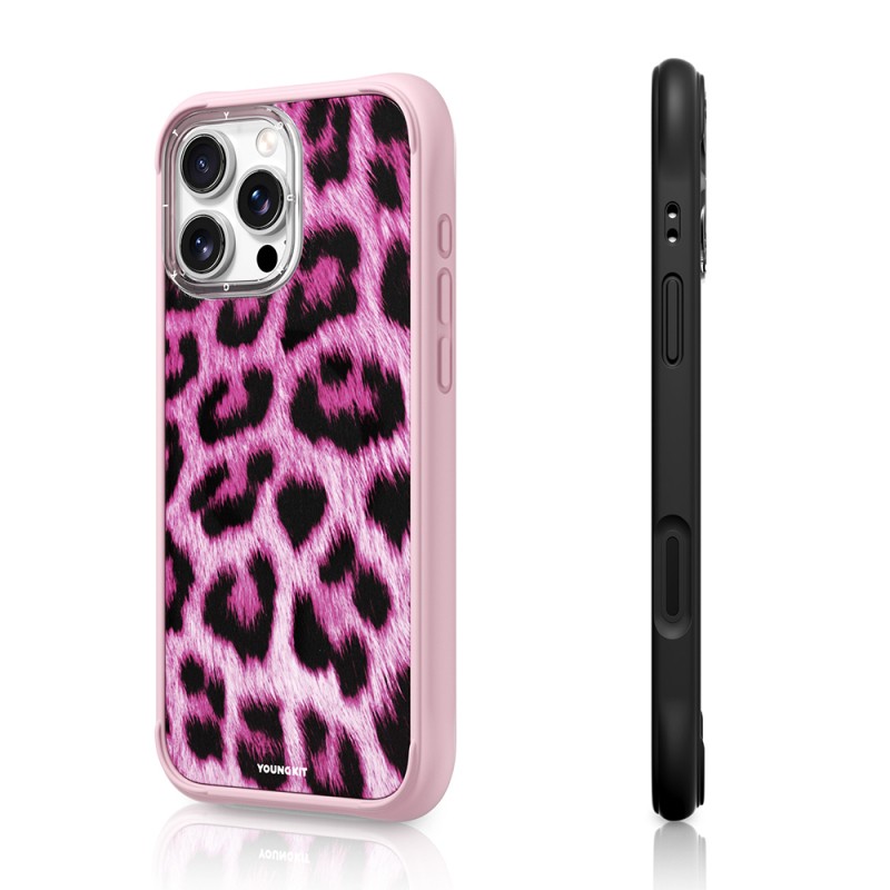 Apple iPhone 16 Pro Case M-safe Charging Feature Youngkit Leopard Series Cover - 7