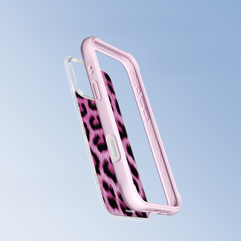 Apple iPhone 16 Pro Case M-safe Charging Feature Youngkit Leopard Series Cover - 12