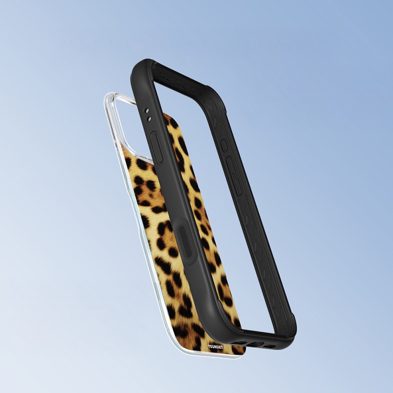 Apple iPhone 16 Pro Case M-safe Charging Feature Youngkit Leopard Series Cover - 16