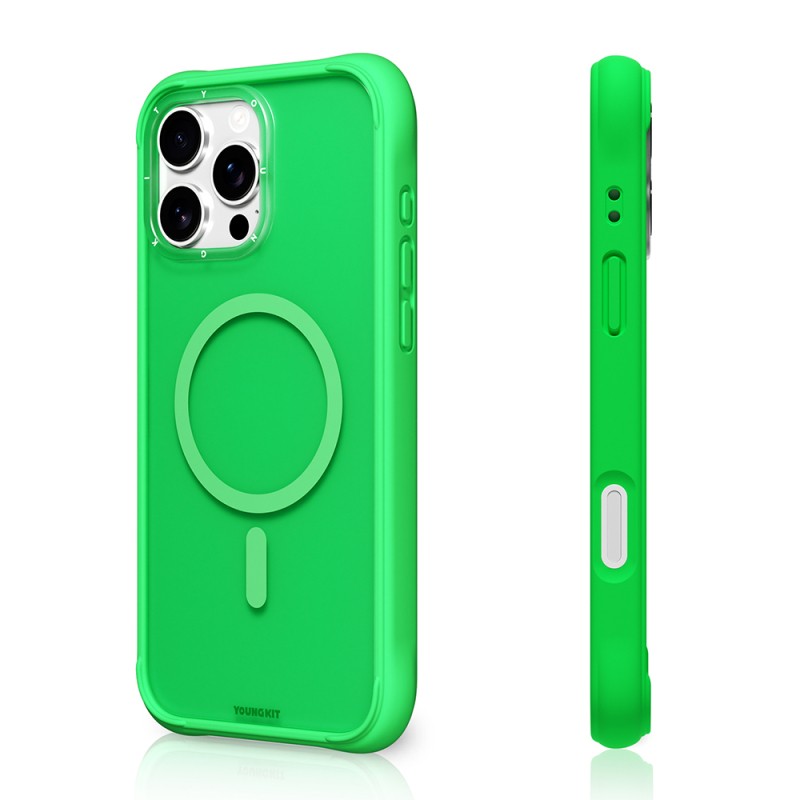 Apple iPhone 16 Pro Case M-safe Charging Feature Youngkit Macaroon Series Cover - 14