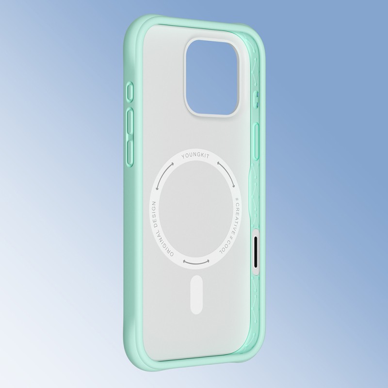Apple iPhone 16 Pro Case M-safe Charging Feature Youngkit Macaroon Series Cover - 26