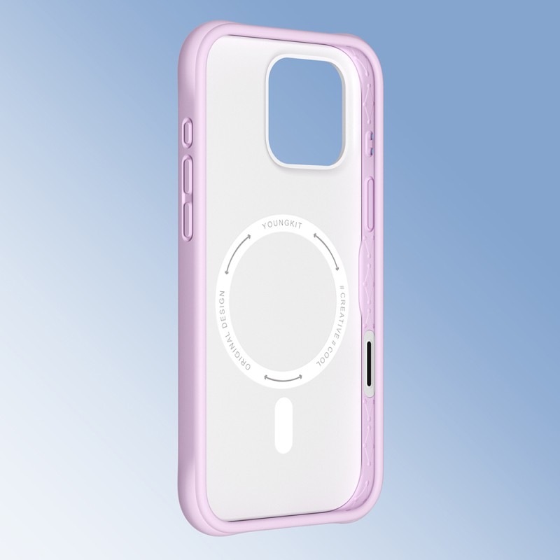 Apple iPhone 16 Pro Case M-safe Charging Feature Youngkit Macaroon Series Cover - 29