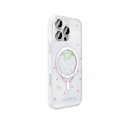 Apple iPhone 16 Pro Case M-Safe Charging Transparent Zore Folk Hard Cover - 9