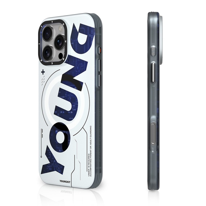 Apple iPhone 16 Pro Case Magsafe Charging Feature Airbag Double Layer Youngkit Future Series Cover - 1