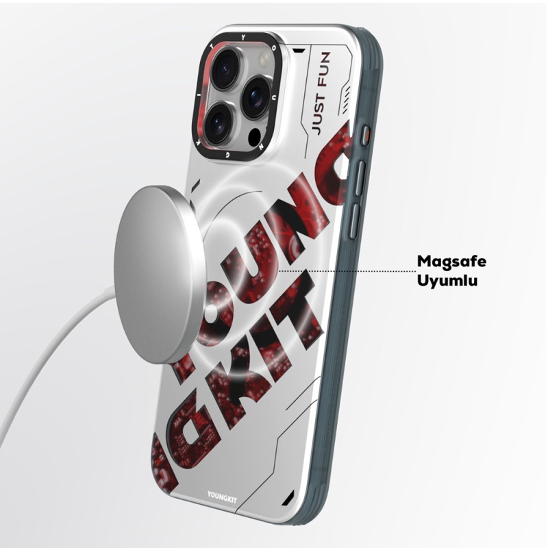 Apple iPhone 16 Pro Case Magsafe Charging Feature Airbag Double Layer Youngkit Future Series Cover - 10
