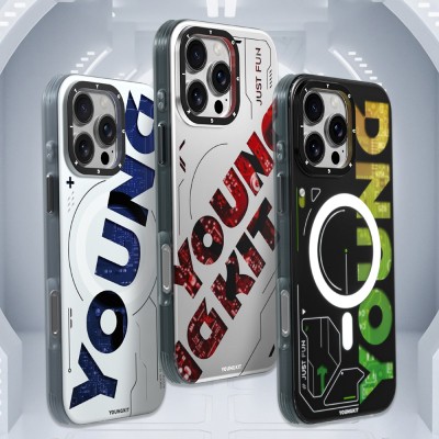 Apple iPhone 16 Pro Case Magsafe Charging Feature Airbag Double Layer Youngkit Future Series Cover - 19