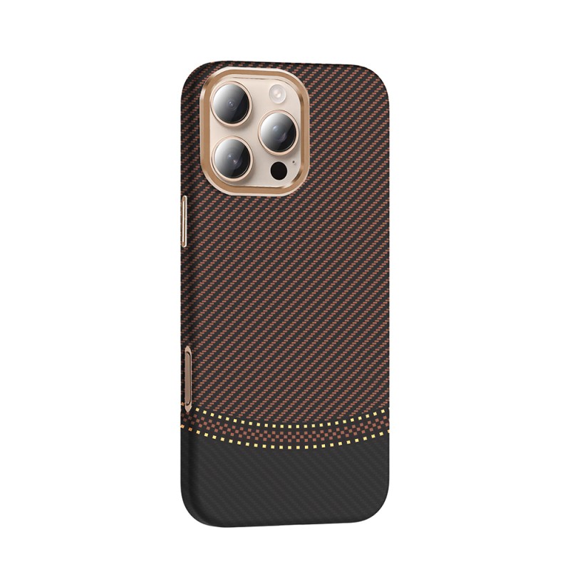 Apple iPhone 16 Pro Case Magsafe Charging Feature Carbon Fiber Look Zore Gros Cover - 17
