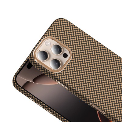 Apple iPhone 16 Pro Case Magsafe Charging Feature Carbon Fiber Look Zore Gros Cover - 19