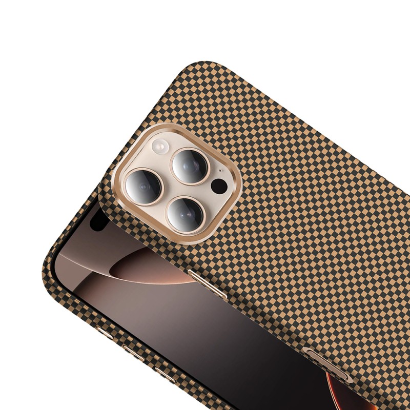 Apple iPhone 16 Pro Case Magsafe Charging Feature Carbon Fiber Look Zore Gros Cover - 19