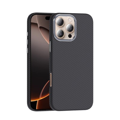 Apple iPhone 16 Pro Case Magsafe Charging Feature Carbon Fiber Look Zore Gros Cover - 4