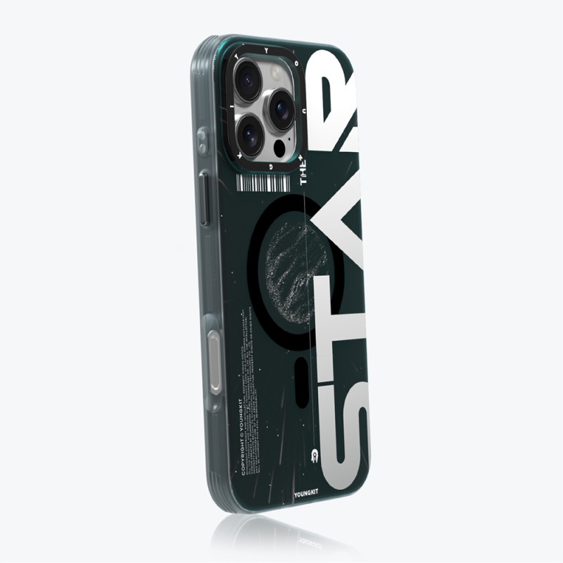Apple iPhone 16 Pro Case Magsafe Charging Featured Airbag Hologram Design Youngkit Interstellar Series Cover - 13