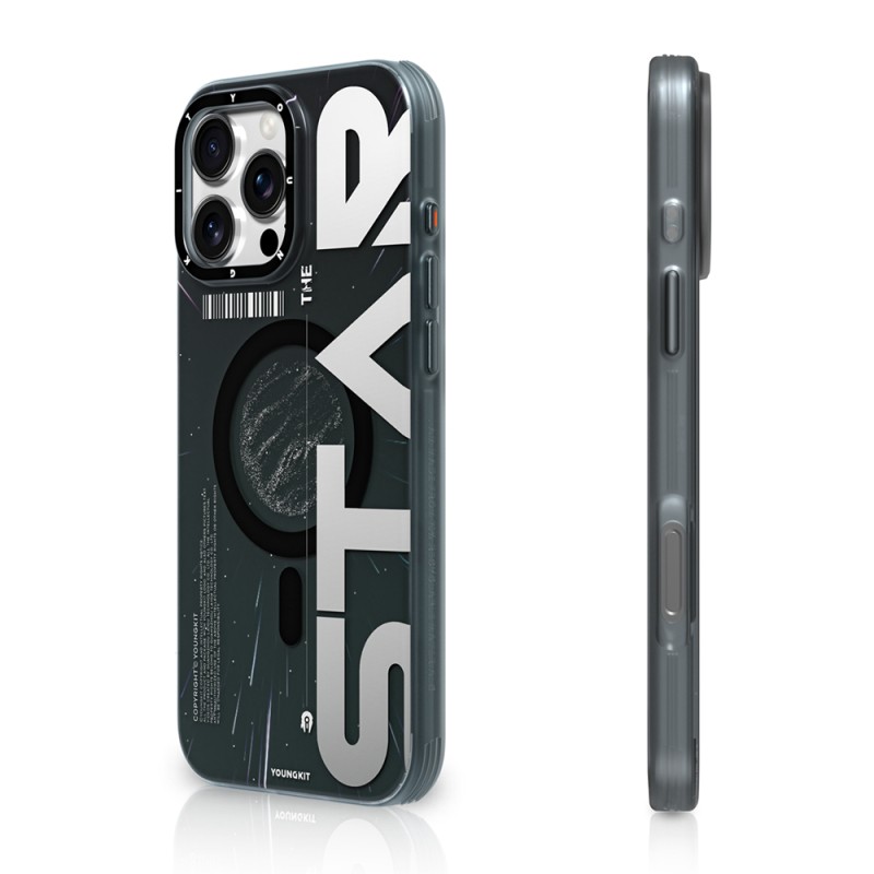 Apple iPhone 16 Pro Case Magsafe Charging Featured Airbag Hologram Design Youngkit Interstellar Series Cover - 4