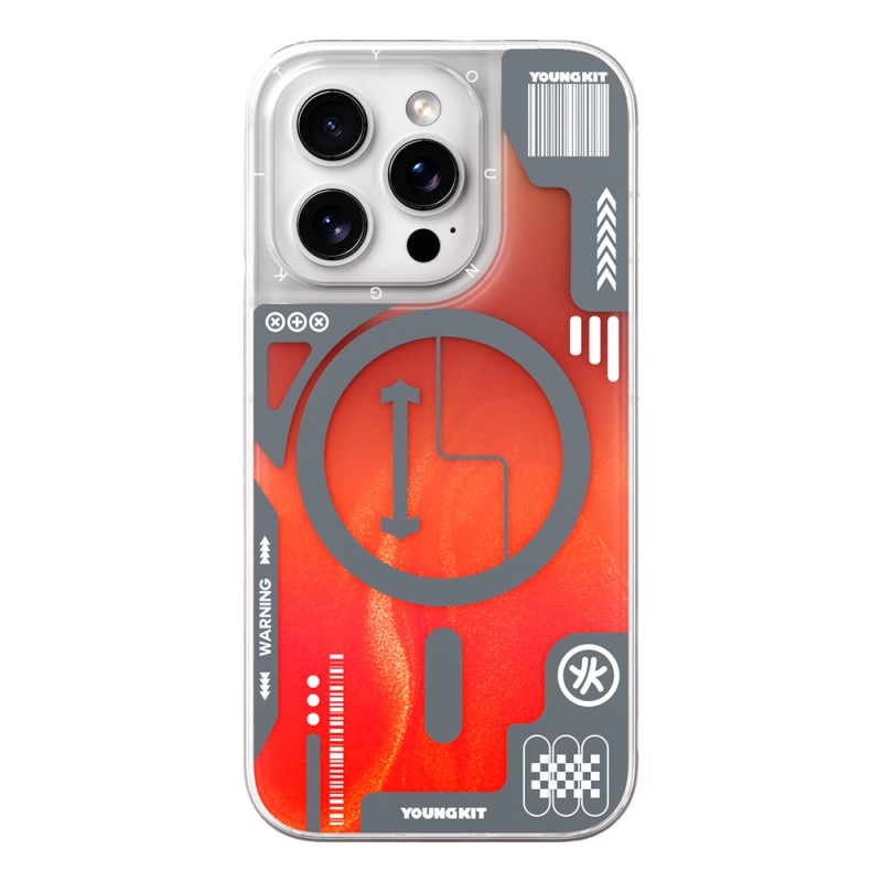 Apple iPhone 16 Pro Case Magsafe Charging Featured Galaxy Fantasy Series Cover with Shiny Sand Liquid Design - 10