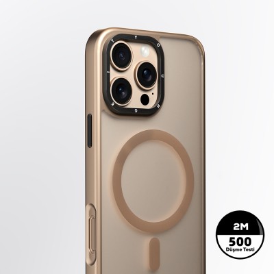 Apple iPhone 16 Pro Case Magsafe Charging Featured Glass Back Surface TPU Youngkit Gemstone Series Cover - 13