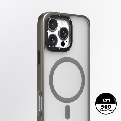 Apple iPhone 16 Pro Case Magsafe Charging Featured Glass Back Surface TPU Youngkit Gemstone Series Cover - 12