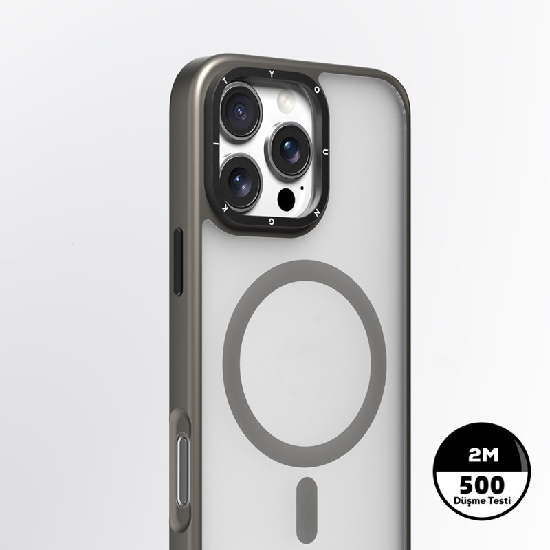 Apple iPhone 16 Pro Case Magsafe Charging Featured Glass Back Surface TPU Youngkit Gemstone Series Cover - 12