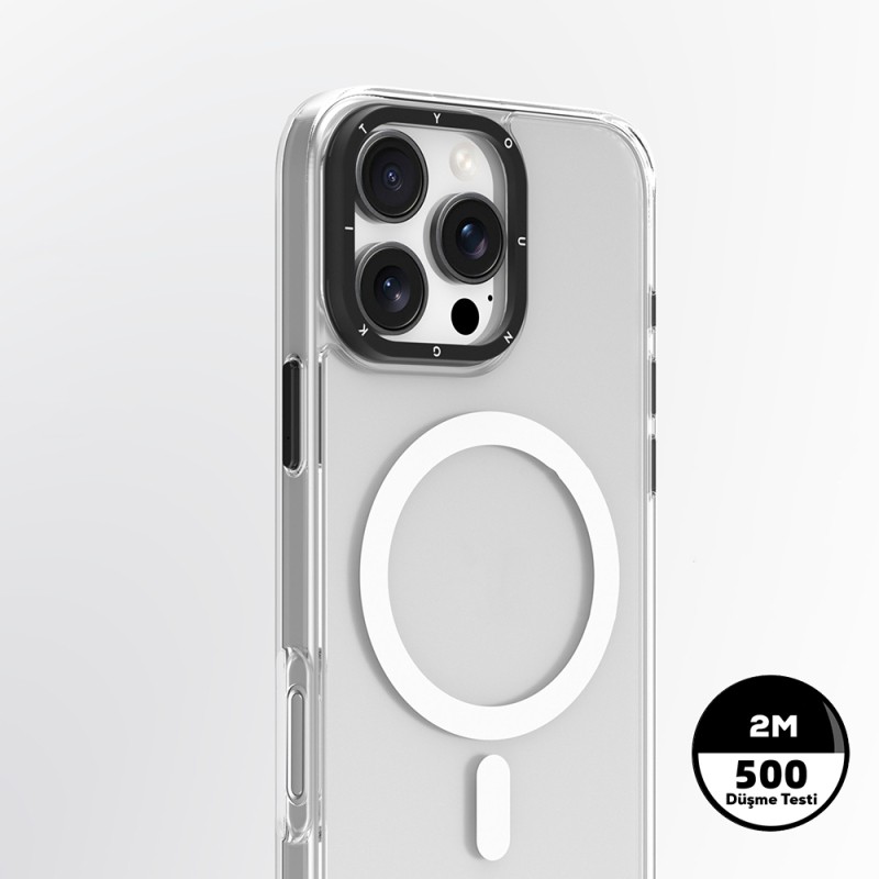 Apple iPhone 16 Pro Case Magsafe Charging Featured Glass Back Surface TPU Youngkit Gemstone Series Cover - 14