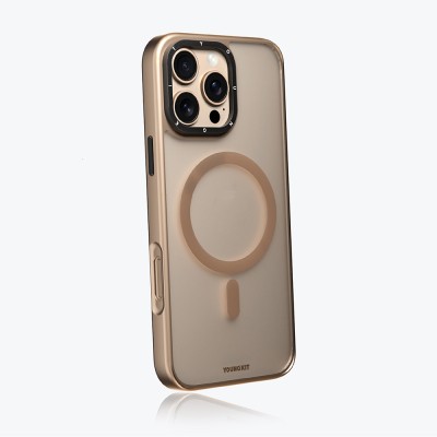 Apple iPhone 16 Pro Case Magsafe Charging Featured Glass Back Surface TPU Youngkit Gemstone Series Cover - 10