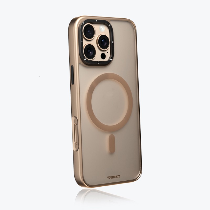 Apple iPhone 16 Pro Case Magsafe Charging Featured Glass Back Surface TPU Youngkit Gemstone Series Cover - 10