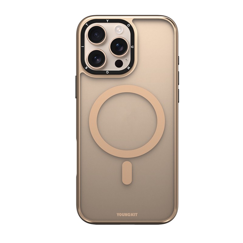 Apple iPhone 16 Pro Case Magsafe Charging Featured Glass Back Surface TPU Youngkit Gemstone Series Cover - 3
