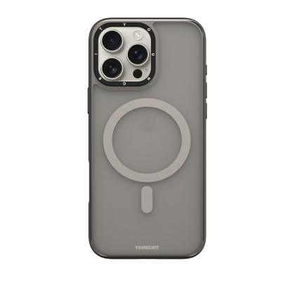 Apple iPhone 16 Pro Case Magsafe Charging Featured Glass Back Surface TPU Youngkit Gemstone Series Cover - 4