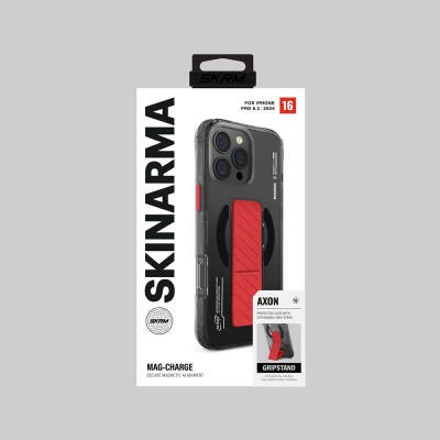 Apple iPhone 16 Pro Case Magsafe Charging Featured Technology Patterned Stand Skinarma Axon Cover - 14