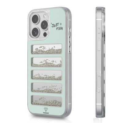 Apple iPhone 16 Pro Case Mirrored and Beaded Design Youngkit Jump Series Cover - 1