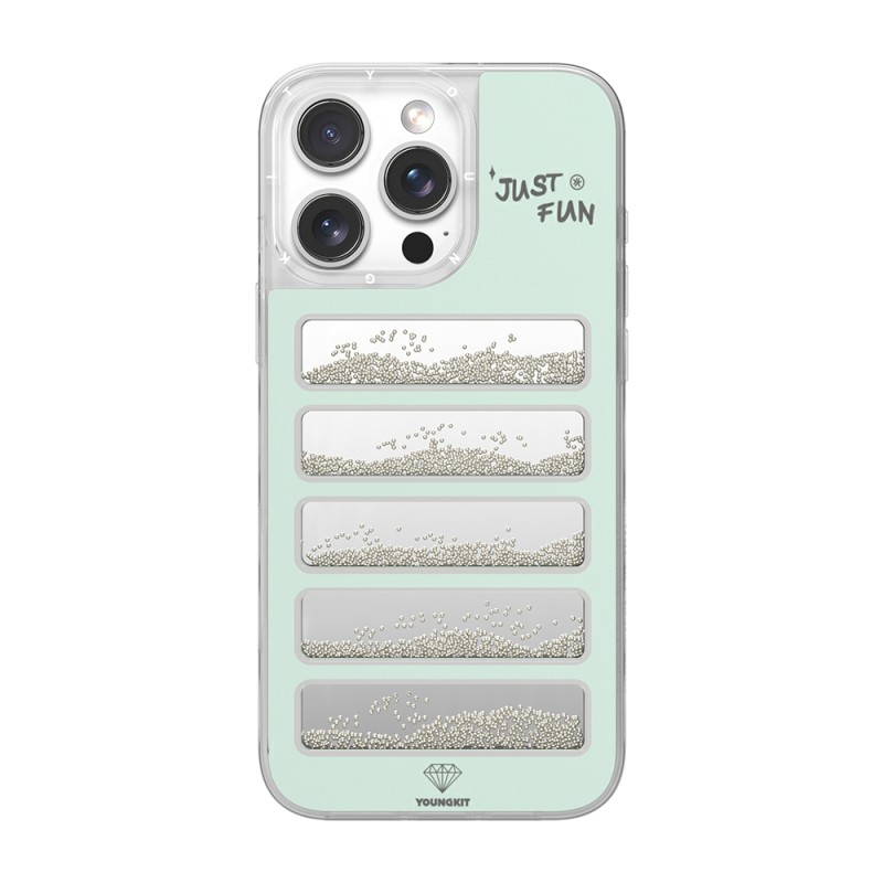 Apple iPhone 16 Pro Case Mirrored and Beaded Design Youngkit Jump Series Cover - 2