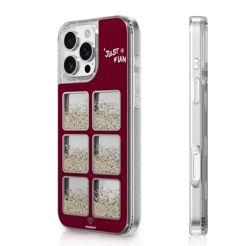 Apple iPhone 16 Pro Case Mirrored and Beaded Design Youngkit Spirit Series Cover - 1